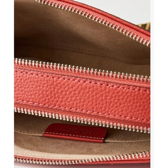 NWT! Authentic Tory Burch Miller Poppy Red & Green Crossbody Bag - Picture 5 of 7